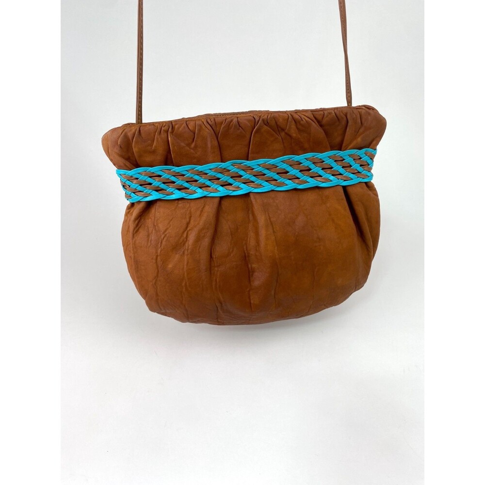 Vintage Nancy Collins 80s Soft Leather Shoulder Bag Adjustable Strap READ